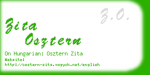 zita osztern business card